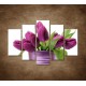 Obrazy na stenu - Svieže tulipány - 5dielny 150x100cm