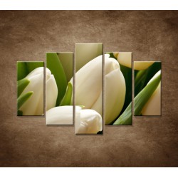 Obrazy na stenu - Kytica tulipánov - detail - 5dielny 150x100cm