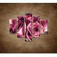 Obrazy na stenu - Kytica ruží - 5dielny 100x80cm