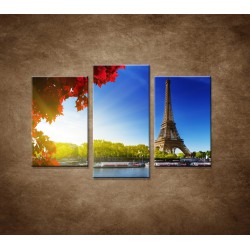 Obrazy na stenu - Eifelova veža - 3dielny 75x50cm