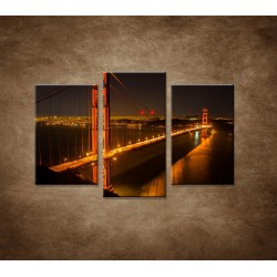 Obrazy na stenu - Golden Gate Bridge - 3dielny 75x50cm