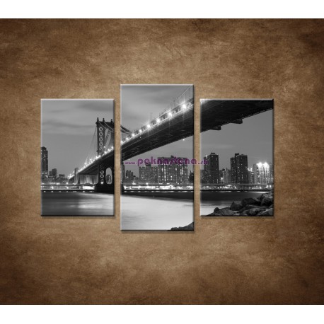Obrazy na stenu - Manhattanský most - 3dielny 75x50cm
