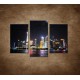Obrazy na stenu - Nočný Shanghai - 3dielny 75x50cm