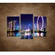 Obrazy na stenu - Singapur - nočná panoráma - 3dielny 75x50cm