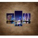 Obrazy na stenu - Singapur - nočná panoráma - 3dielny 90x60cm