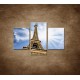 Obrazy na stenu - Pohľad na Eifelovu vežu  - 3dielny 90x60cm
