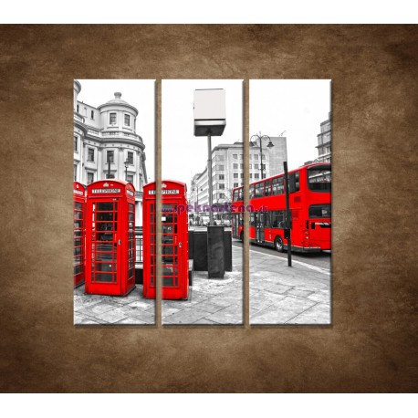 Obrazy na stenu - Londýn - 3dielny 90x90cm