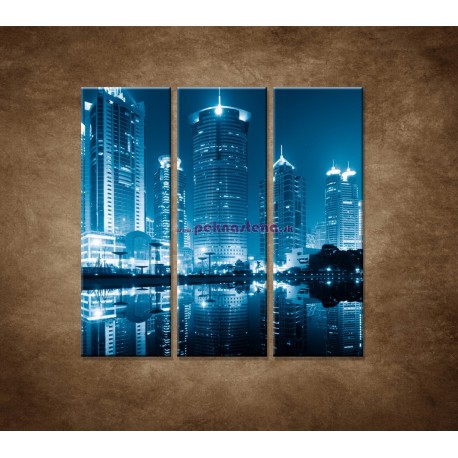Obrazy na stenu - Shanghai - 3dielny 90x90cm