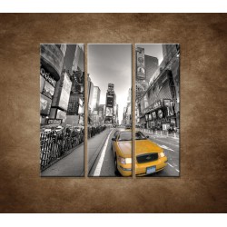 Obrazy na stenu - Žltý taxík - 3dielny 90x90cm