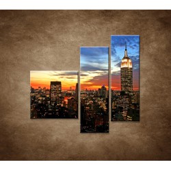 Obrazy na stenu - Nočný New York - 3dielny 110x90cm