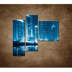 Obrazy na stenu - Shanghai - 3dielny 110x90cm