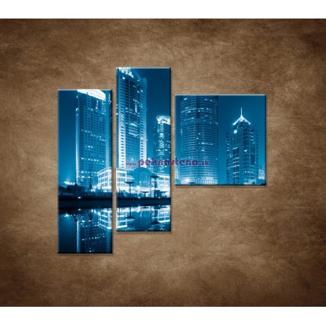 Obrazy na stenu - Shanghai - 3dielny 110x90cm