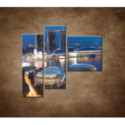 Obrazy na stenu - Singapur - 3dielny 110x90cm