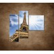 Obrazy na stenu - Pohľad na Eifelovu vežu - 3dielny 110x90cm