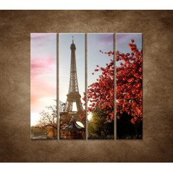 Obrazy na stenu - Jesenná Eifelovka - 4dielny 120x120cm