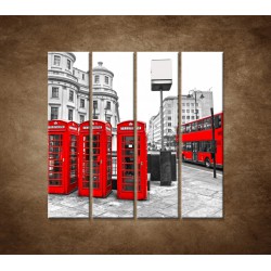 Obrazy na stenu - Londýn - 4dielny 120x120cm