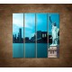 Obrazy na stenu - Manhattan a Socha Slobody - 4dielny 120x120cm