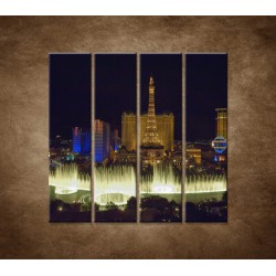 Obrazy na stenu - Nočné Las Vegas - 4dielny 120x120cm