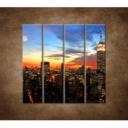 Obrazy na stenu - Nočný New York - 4dielny 120x120cm