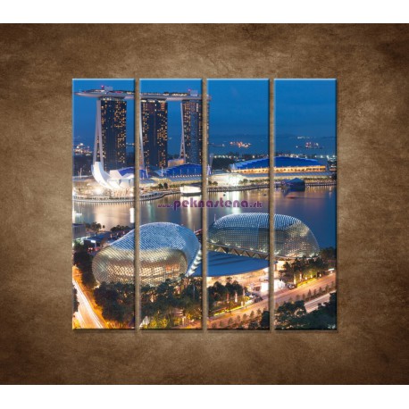 Obrazy na stenu - Singapur - 4dielny 120x120cm