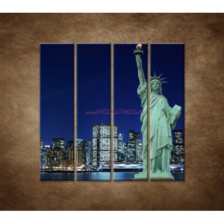 Obrazy na stenu - Socha Slobody - 4dielny 120x120cm