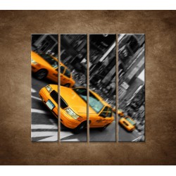 Obrazy na stenu - Taxi v New Yorku - 4dielny 120x120cm