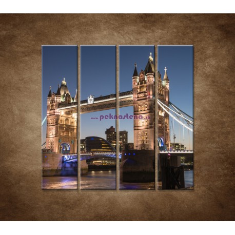 Obrazy na stenu - Tower Bridge - 4dielny 120x120cm