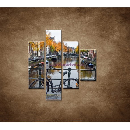 Obrazy na stenu - Jeseň v Holandsku - 4dielny 80x90cm