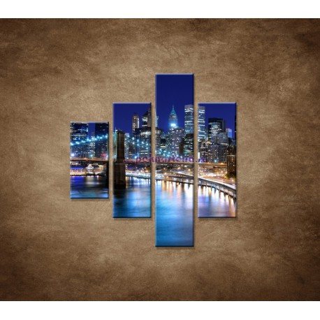 Obrazy na stenu - New York - 4dielny 80x90cm
