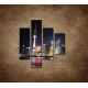 Obrazy na stenu - Nočný Shanghaii - 4dielny 80x90cm