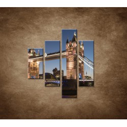 Obrazy na stenu - Tower Bridge - 4dielny 80x90cm