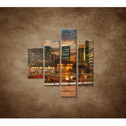 Obrazy na stenu - Výhľad v Shanghaii - 4dielny 80x90cm