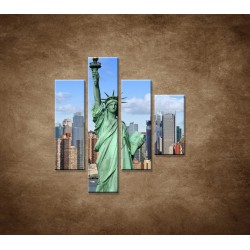 Obrazy na stenu - New York - panoráma - 4dielny 80x90cm