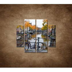 Obrazy na stenu - Jeseň v Holandsku - 4dielny 100x90cm