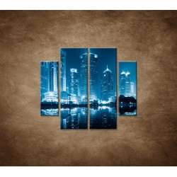 Obrazy na stenu - Shanghai - 4dielny 100x90cm
