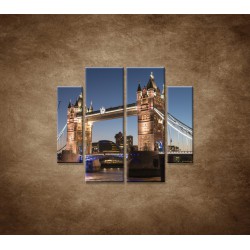 Obrazy na stenu - Tower Bridge - 4dielny 100x90cm