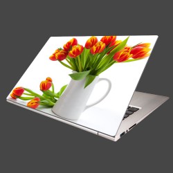 Nálepka na notebook - Červené tulipány