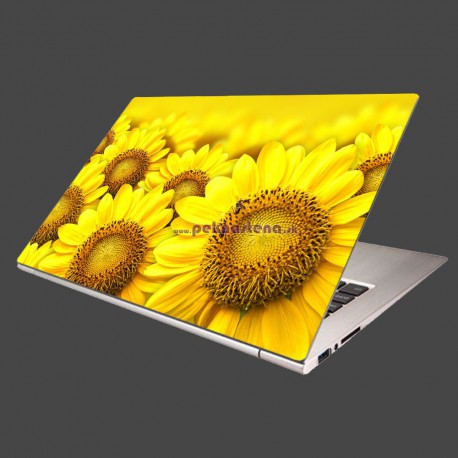 Nálepka na notebook - Lúka slnečníc 