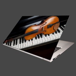 Nálepka na notebook - Husle a klavír
