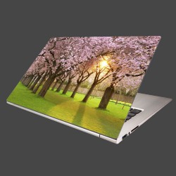 Nálepka na notebook - Kvitnúce čerešne