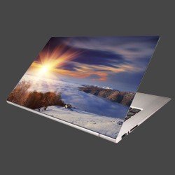 Nálepka na notebook - Slnko na horách