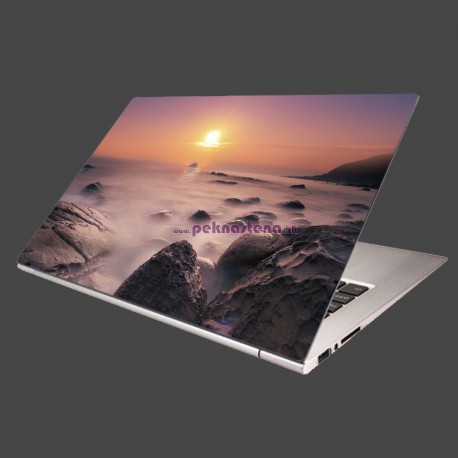 Nálepka na notebook - Východ slnka na pobreží