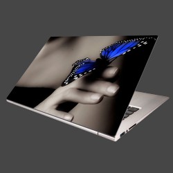 Nálepka na notebook - Modrý motýľ