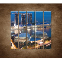 Obrazy na stenu - Singapur - 5dielny 100x100cm