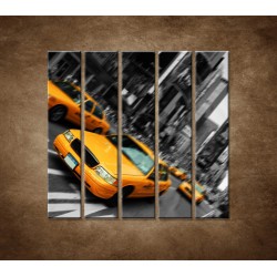 Obrazy na stenu - Taxi v New Yorku - 5dielny 100x100cm