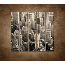 Obrazy na stenu - Mestské mrakodrapy - 5dielny 100x100cm