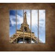 Obrazy na stenu - Pohľad na Eifelovu vežu - 5dielny 100x100cm
