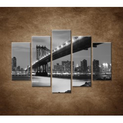 Obrazy na stenu - Manhattanský most - 5dielny 150x100cm