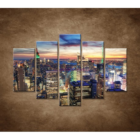 Obrazy na stenu - New York City - 5dielny 150x100cm