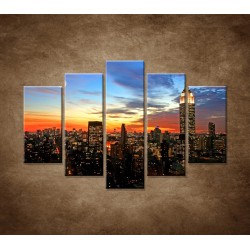 Obrazy na stenu - Nočný New York - 5dielny 150x100cm